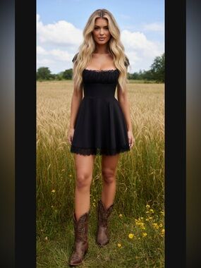 House of CB ‘KAIA’ Black A-Line Mini Dress/ Small US4-6 $239